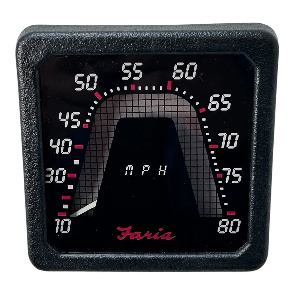 Faria Vintage Square Marine Speedometer Gauge 10 - 80 MPH, OEM