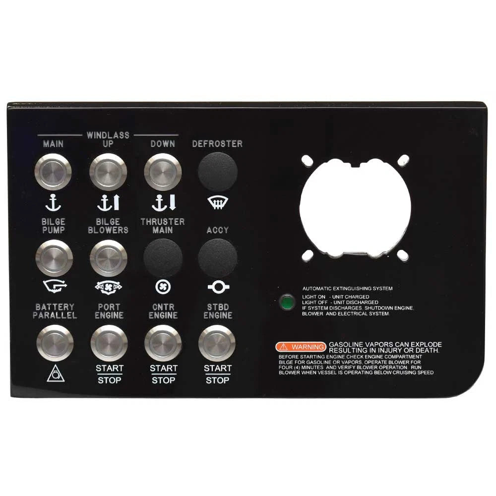 Sea Ray Boat Dash Switch Panel 2350773-A - Black Acrylic