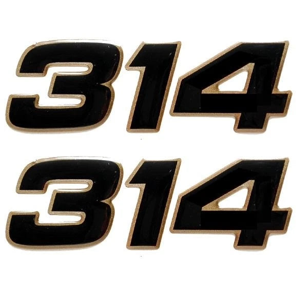 Mako Boat Raised Decals 138311 - 314 Black Metallic Gold (pair)