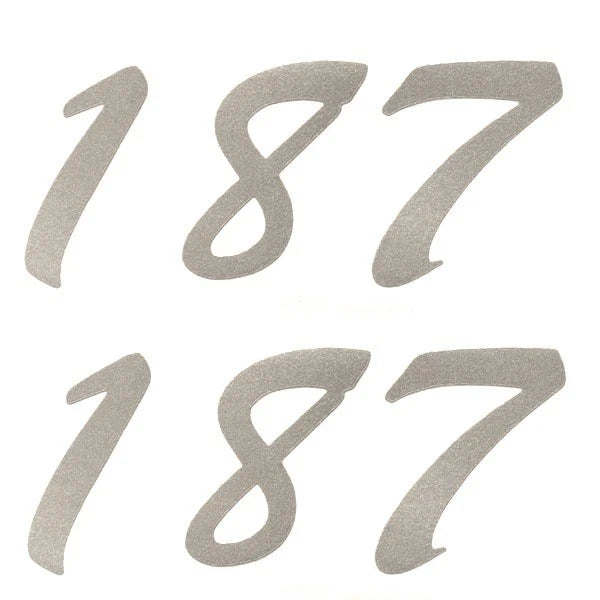Weeres Boat Decals W1-TAPE-420A - 187 Model Silver Stickers (pair)