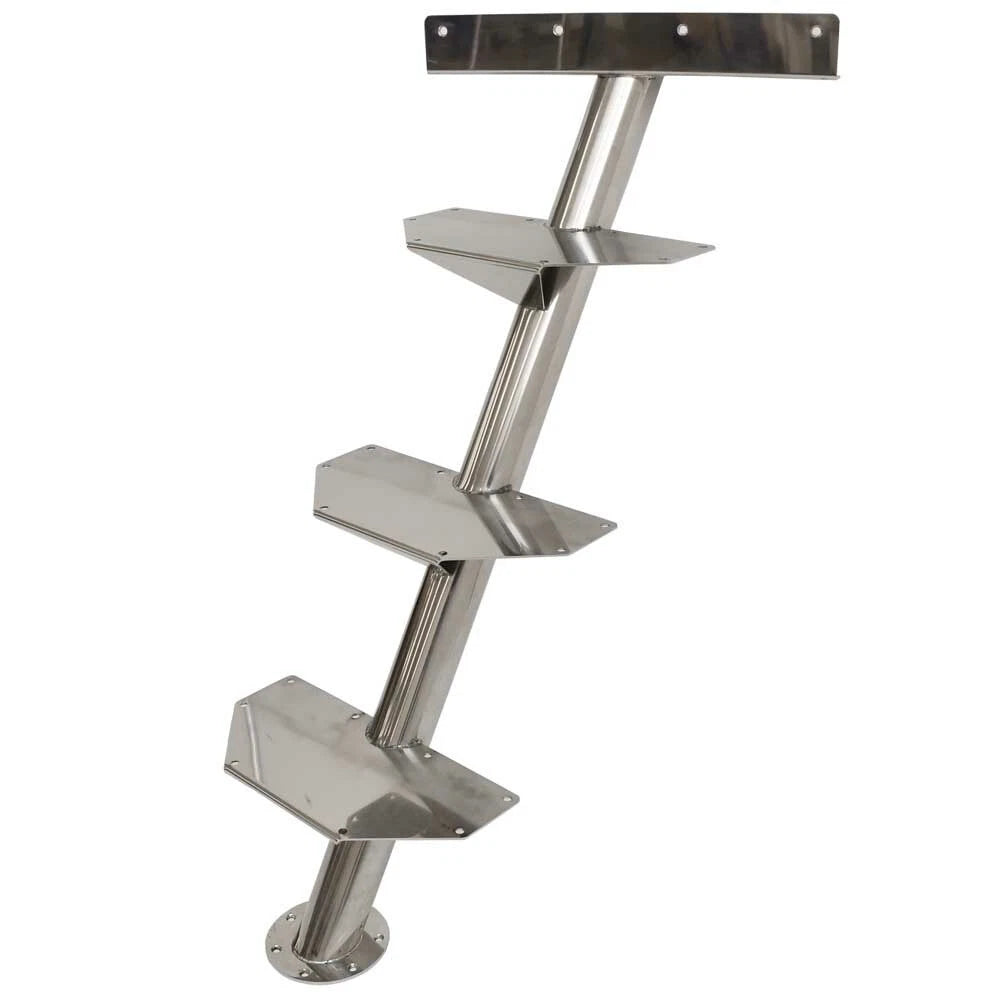 Rinker Boat Cabin Ladder - 3-Step Staircase Stainless Frame