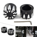 Black CNC Cut Front Axle Cap Nut Cover for Harley Electra Glide Sportster