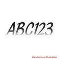 Stiffie Boat Alphanumeric Id Decal WL39-SS - Black 3 X 2 Inch Kit