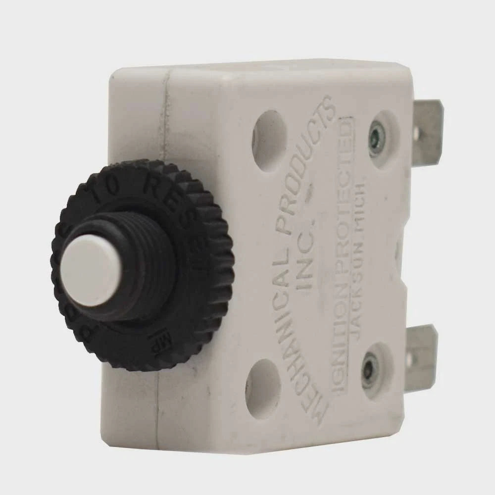 Mechanical Boat Push-to-Reset Circuit Breaker 1480-227-150 - 15A White