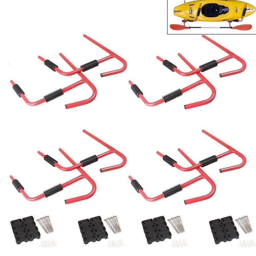 Storage Rack Surfboard Canoe Ladder Wall Mount Steel Kayak Folding Hanger 8PCS