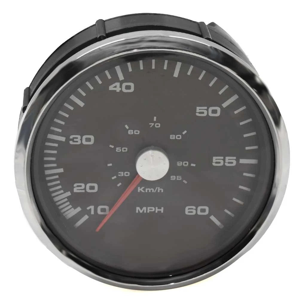 Faria Boat Oversized Speedometer SE8046A - 4 1/4 Inch Black White 60 MPH
