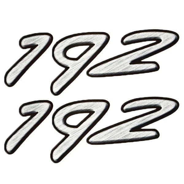 Rinker Boat Graphic Decal - 192 White Gray Black 4 1/4 Inch (pair)