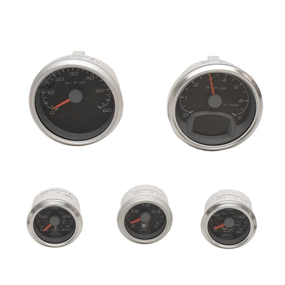 Beede Boat NexSyslink Gauge Kit - Black (set of 5)