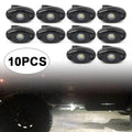 10 Pcs White LED Rock Light for JEEP Truck ATV SUV Trail Rig Bar Lamp