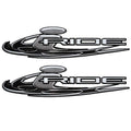 Malibu Boat Decals 5952310 - 2006 Iride Black Gray 19 1/2 Inch (pair)