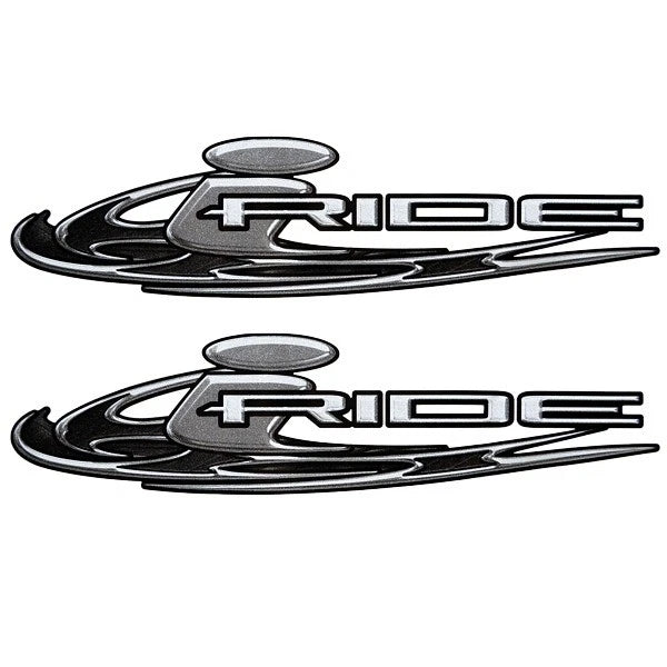 Malibu Boat Decals 5952310 - 2006 Iride Black Gray 19 1/2 Inch (pair)