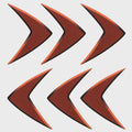 Chaparral Boat Deck Vent Decals 14.00350 - Red Black Stickers (set of 6)