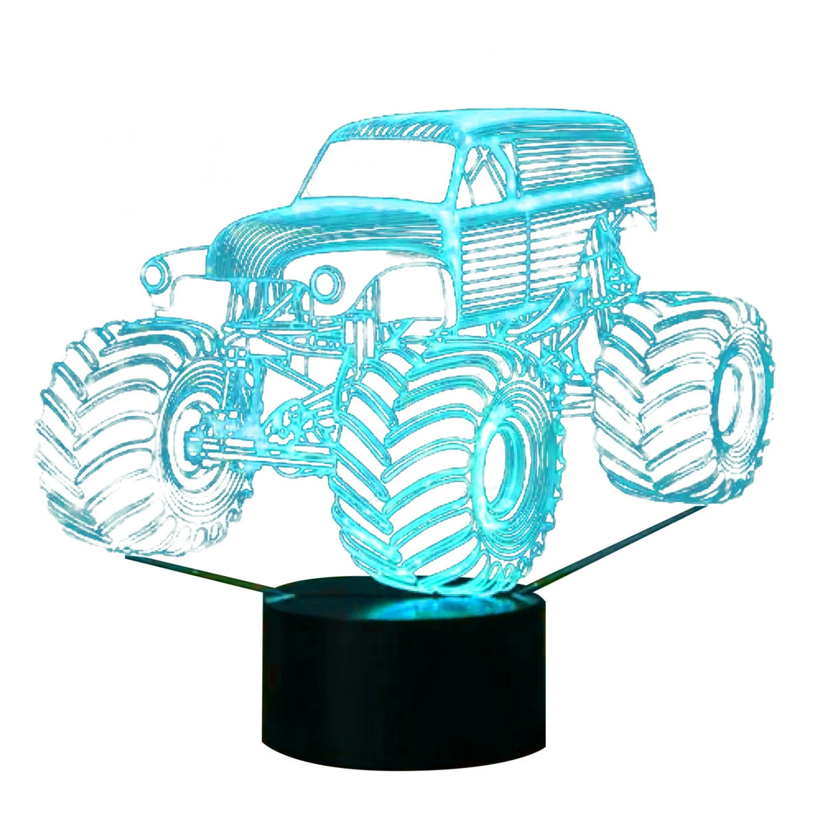 7-Color Change Large Grave Digger Monster Tractor 3D Desk Lamp Night Light a