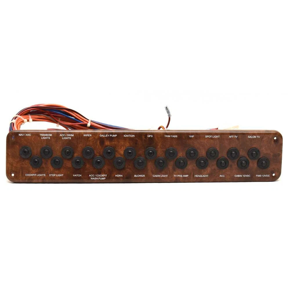 Rinker Boat Circuit Breaker Panel 53183 - Brown Plastic 16 X 3 Inch