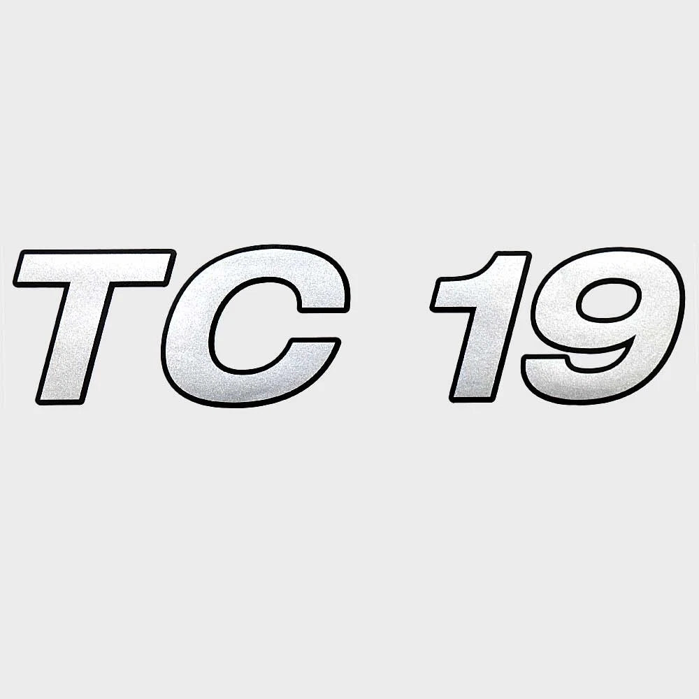 Lowe Boat Brand Decal 2201974 - TC 19 Black Silver 7 X 1 5/8 Inch