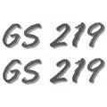 Glastron Boat Emblem Decal Stickers GS 219 - Gray (pair)