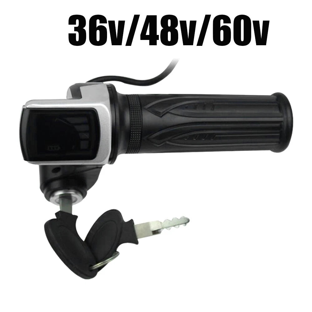 36V 48V 60V Throttle Grip with Key Power Indicator Electric Scooter Accessory Tool