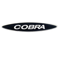 Cobra Boat Raised Decal - 6 1/2 X 1 1/4 Inch Black Silver