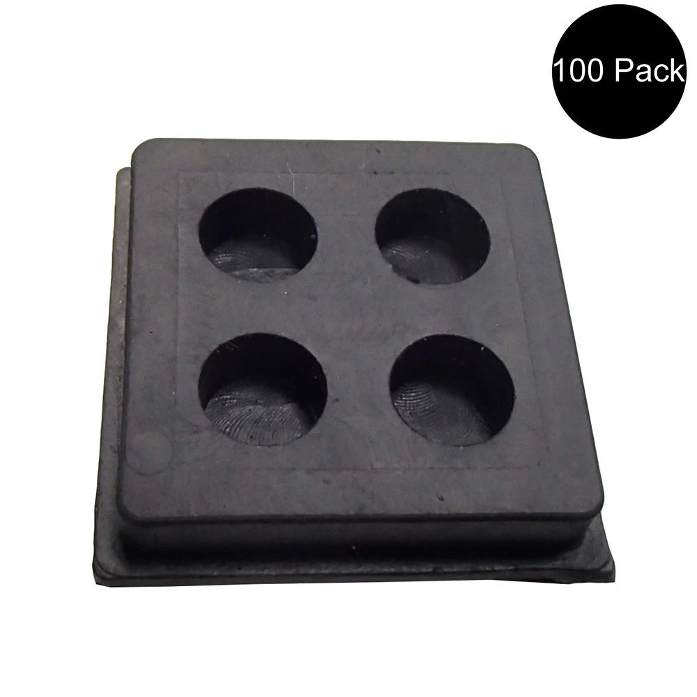 100 Pack Rubber Anti Vibration Pads 2 X 2 X 3/4" Air Compressor Isolation Pads