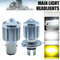 Motorcycle Headlight LED H4 BA20D 360 Degree Beam White Yellow High Brightness