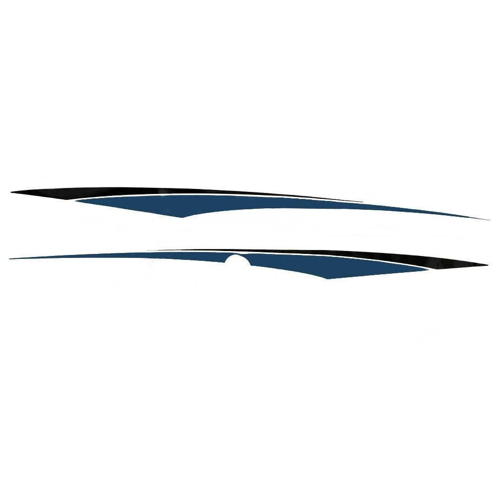 Tracker Boat Graphic Decal Stickers - 85 X 5 1/2 Inch Blue (set of 2)