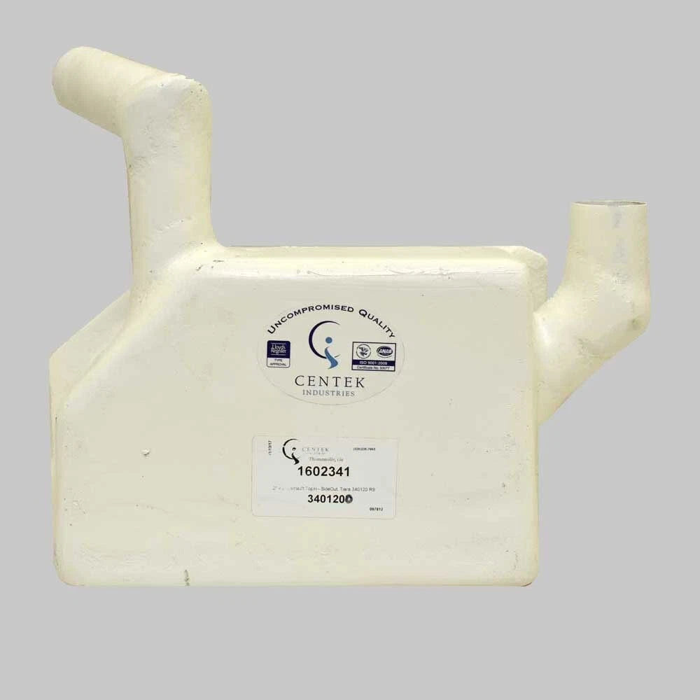 Tiara Boat Muffler 3401200 - Centek 2 X 2 Inch White Fiberglass