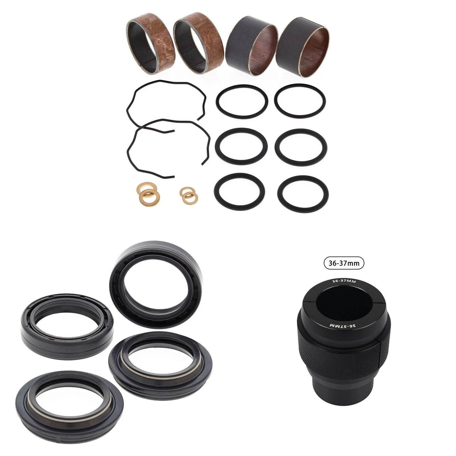 Complete Front Fork Rebuild Kit for Kawasaki Ninja 250 2008-2012 56- with Driver