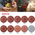 Eight Hole Disk Sanding Discs Abrasive Tools 5 Inch Aluminium Oxide Round-Shape