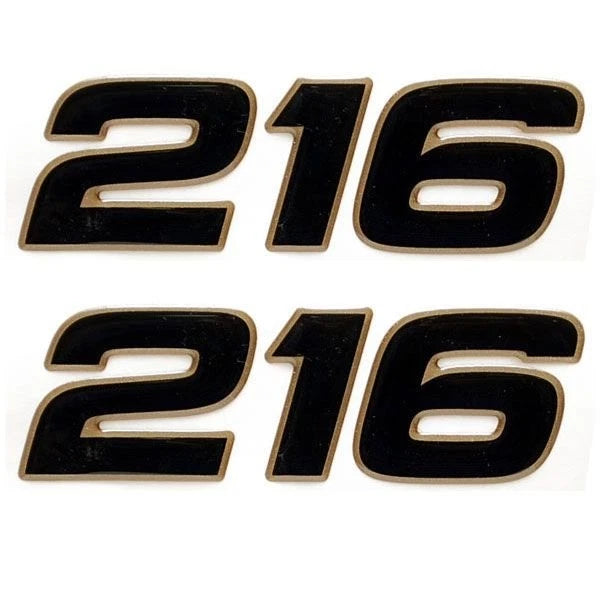 Mako Boat Raised Decals 138307 - 216 DC Black Stickers (pair)