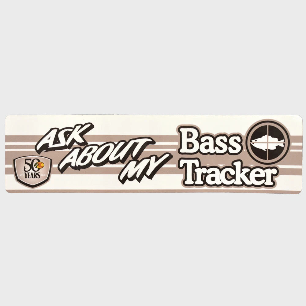 Tracker Boat Brand Decal 362238 - Bass Tracker Two-Tone Brown Sticker