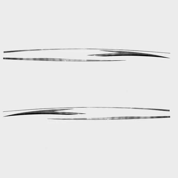 Tracker Boat Graphic Decal Sticker - 109 X 8 Black Gray (set of 2)