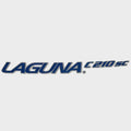 Laguna Boat Raised Brand Decal - C-210 SC Blue/Silver Sticker