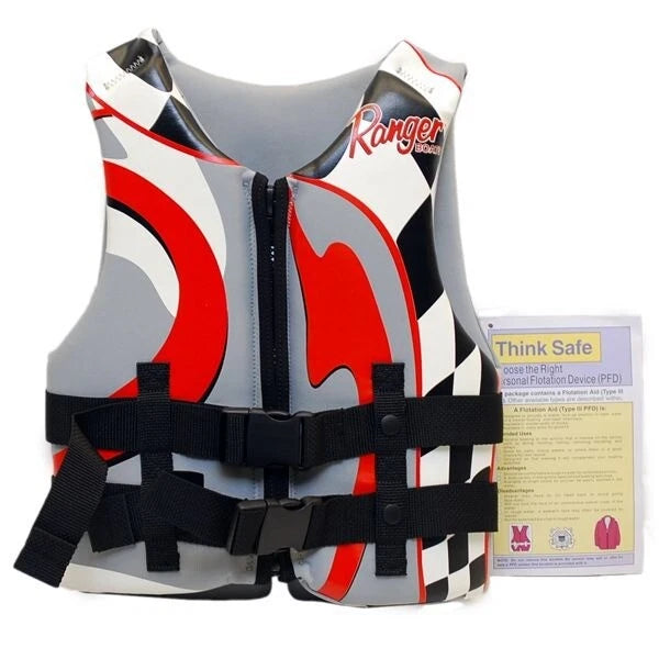 Ranger Boat Life Jacket 303Y - Type III Youth Gray Red