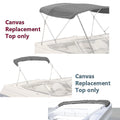 3 Bow 4 Bow Bimini Top Zipper Replacement Canvas Cover with Boot-No Frame 600D