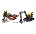 NEWRAY MODEL VOLVO L25 WHEEL LOADER AND ECR88D EXCAVATOR SET, SCALE 1:18