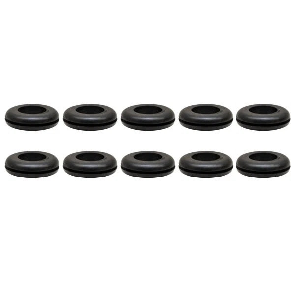 Marine Grade Boat Grommets - 5/8 Inch Black Rubber (set of 10)