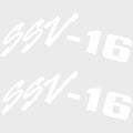 Lund Boat Emblem Decal Stickers - SSV 16 White (pair)