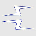 Hydra Sports Boat Graphic Decal HS26057744 - Bolt MY 18 Blue 2PC
