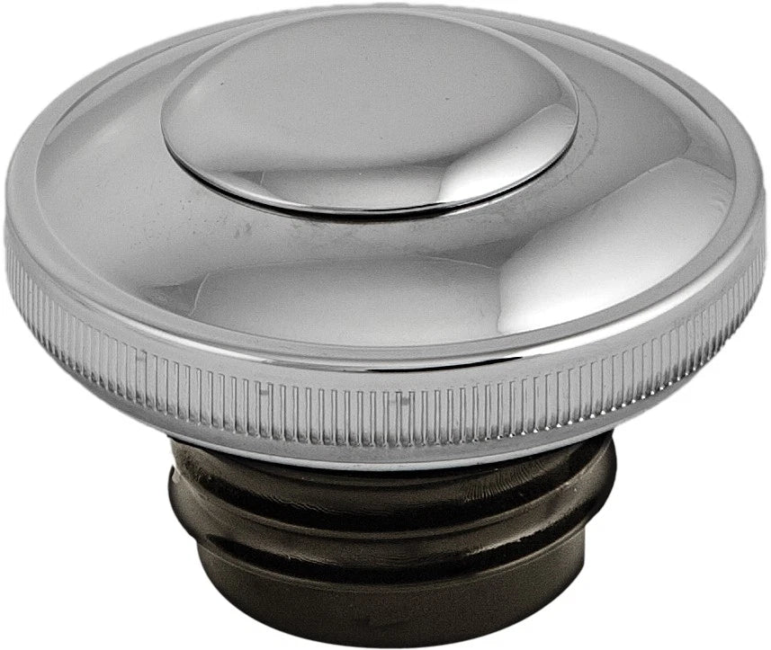 HardDrive Vented Chrome Gas Cap with Lock & Cover for Harley Davidson 1982-2020