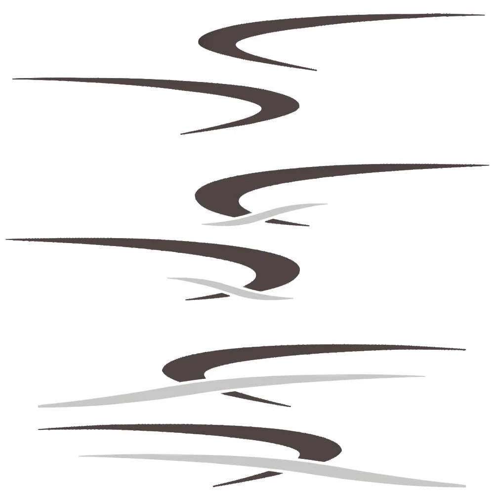Palm Beach Boat Graphic Decals 139381-02 - Deep Purple Silver (kit)