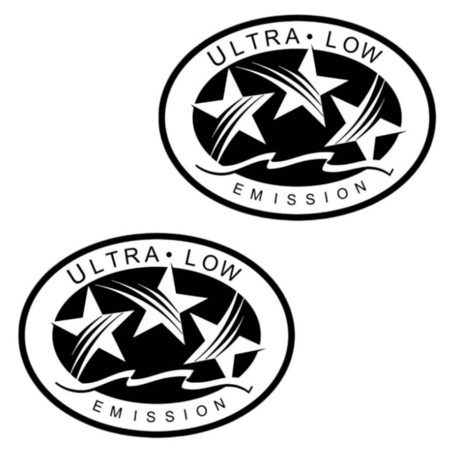 2Pcs Ultra Low EMISSION 3 Star DECALS STICKERS for SEADOO YAMAHA HONDA - White