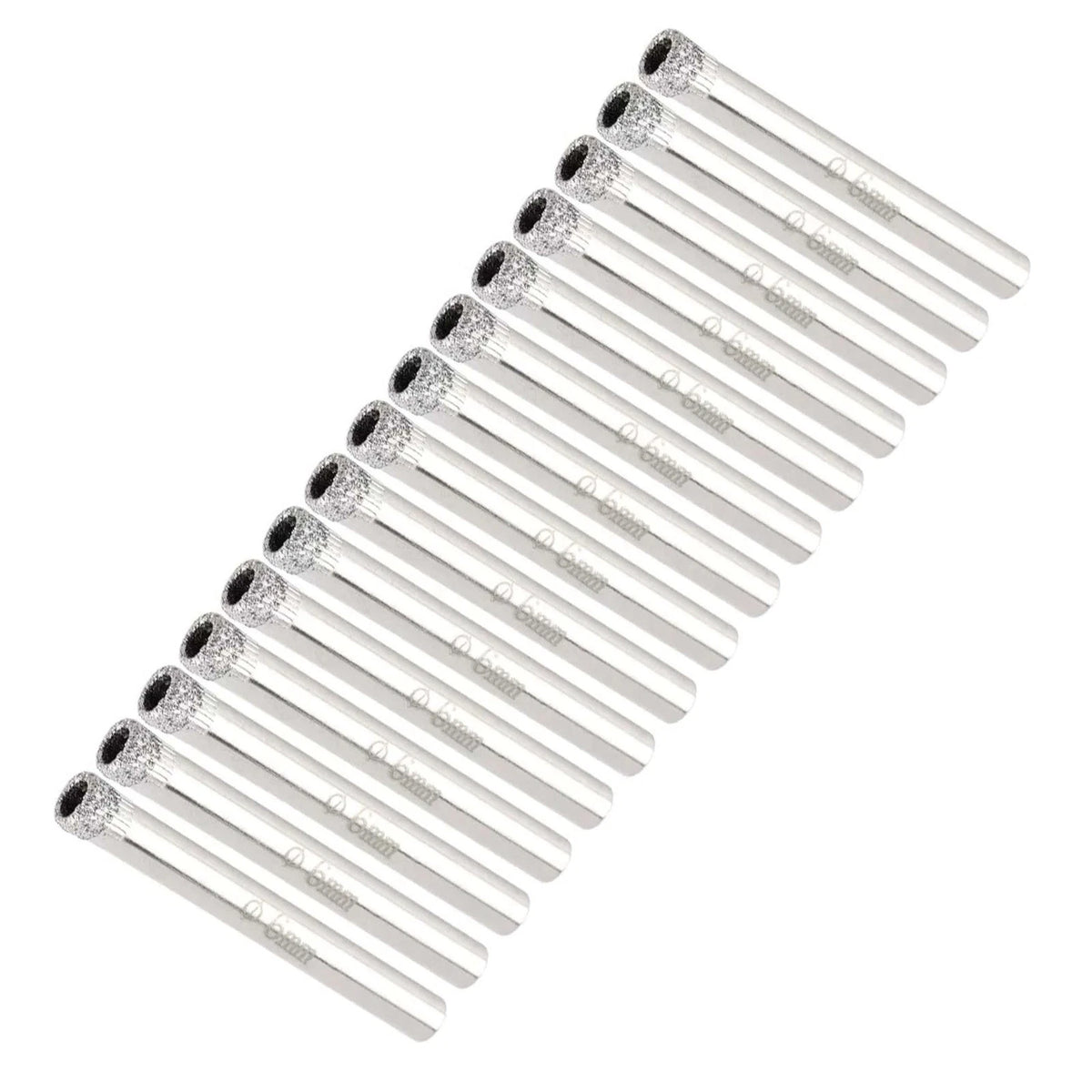 15Pcs 6mm 1/4"Shank Diamond Coated Drill Bit Marble Glass Core Hole Saw Kit
