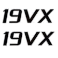 Kenner Boat Brand Decals 130107 - Black/Silver Stickers (pair)