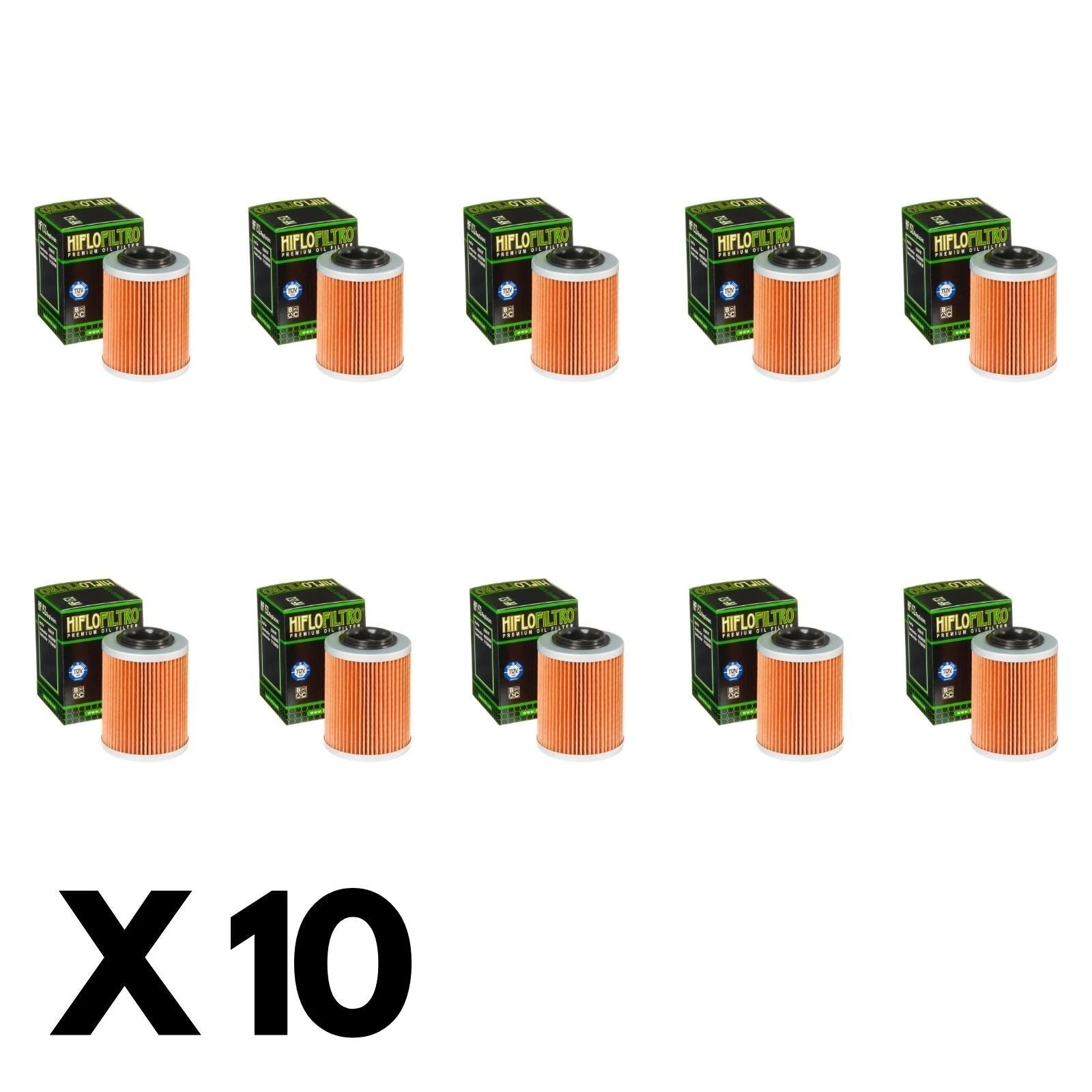 10 Pack Hiflo Oil Filter for Can Am Defender HD5 DPS 2017-2020