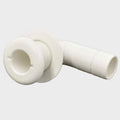 Larson Boat Elbow Thru Hull Fitting - 1 1/8 Inch White Plastic