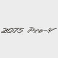 Lund Boat Raised Emblem Decal 2089215 - 2075 Pro-V 17 1/2 Inch Silver Black