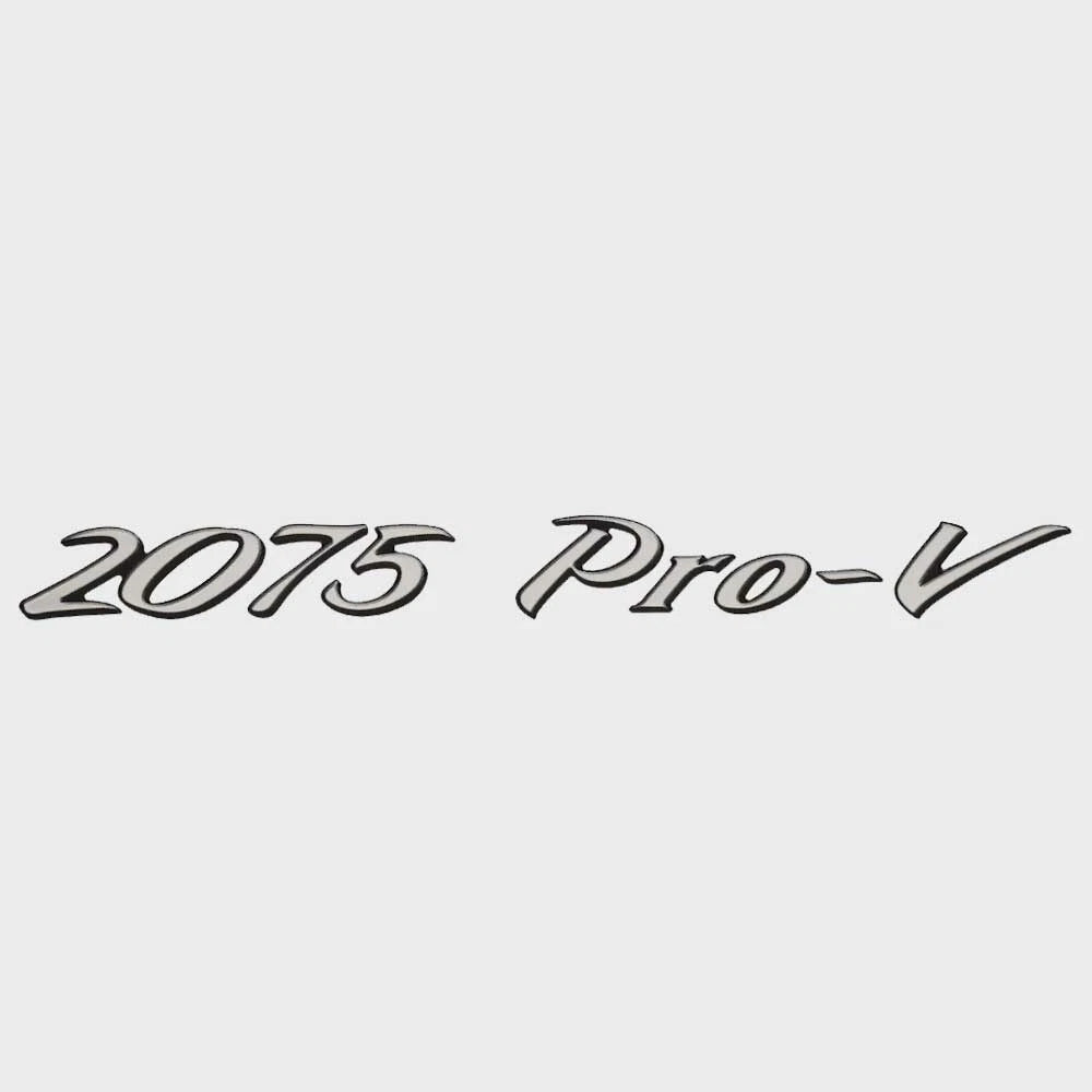 Lund Boat Raised Emblem Decal 2089215 - 2075 Pro-V 17 1/2 Inch Silver Black