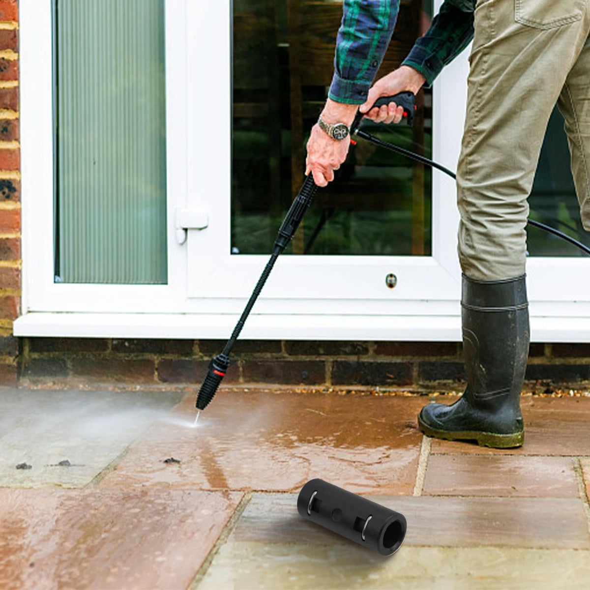 Connect Multiple Hoses with This Extension Pipe Connector for Pressure Washer