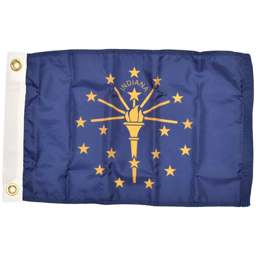 Taylor Made Boat Indiana State Flag 93100 - Nylon Blue Yellow
