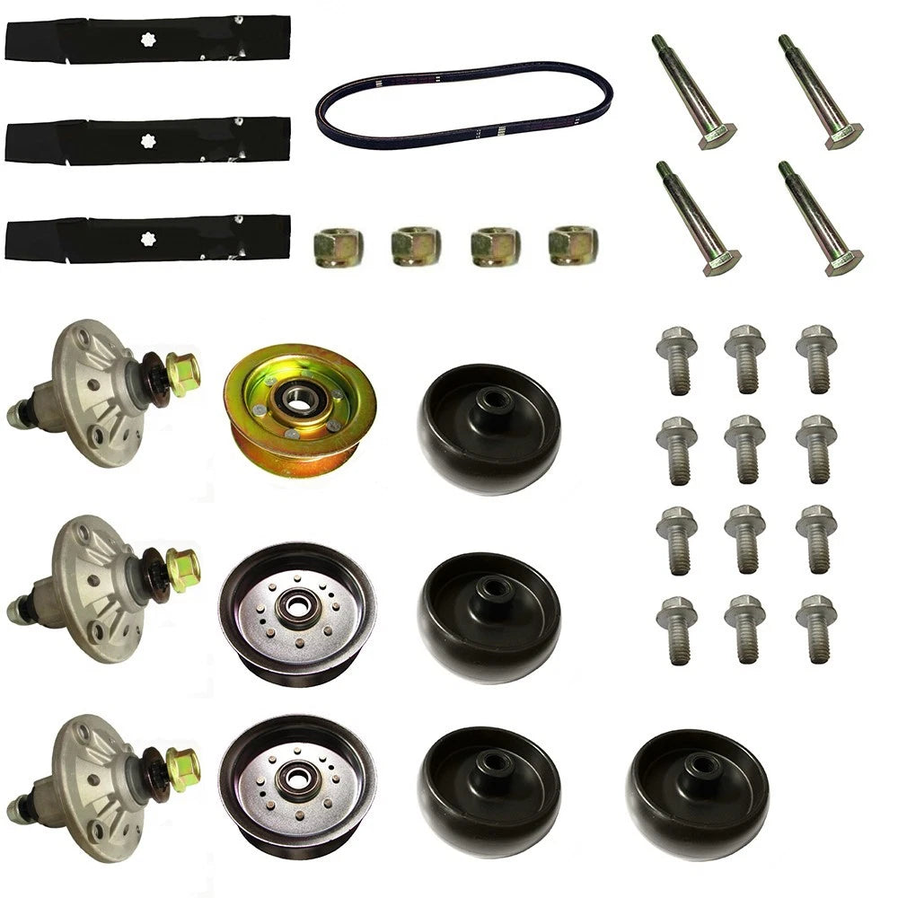 48" Deck Rebuild Kit with Wheels & Hardware Fits John Deere Replaces AM137757